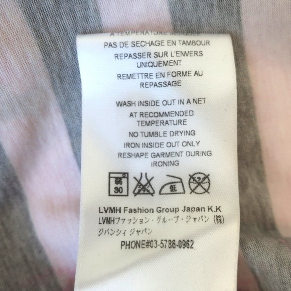 GIVENCHY FULL MOON STRIPED T-SHIRT PINK/BLACK SIZE SMALL SHORT SLEEVE TOP - Picture 8 of 10